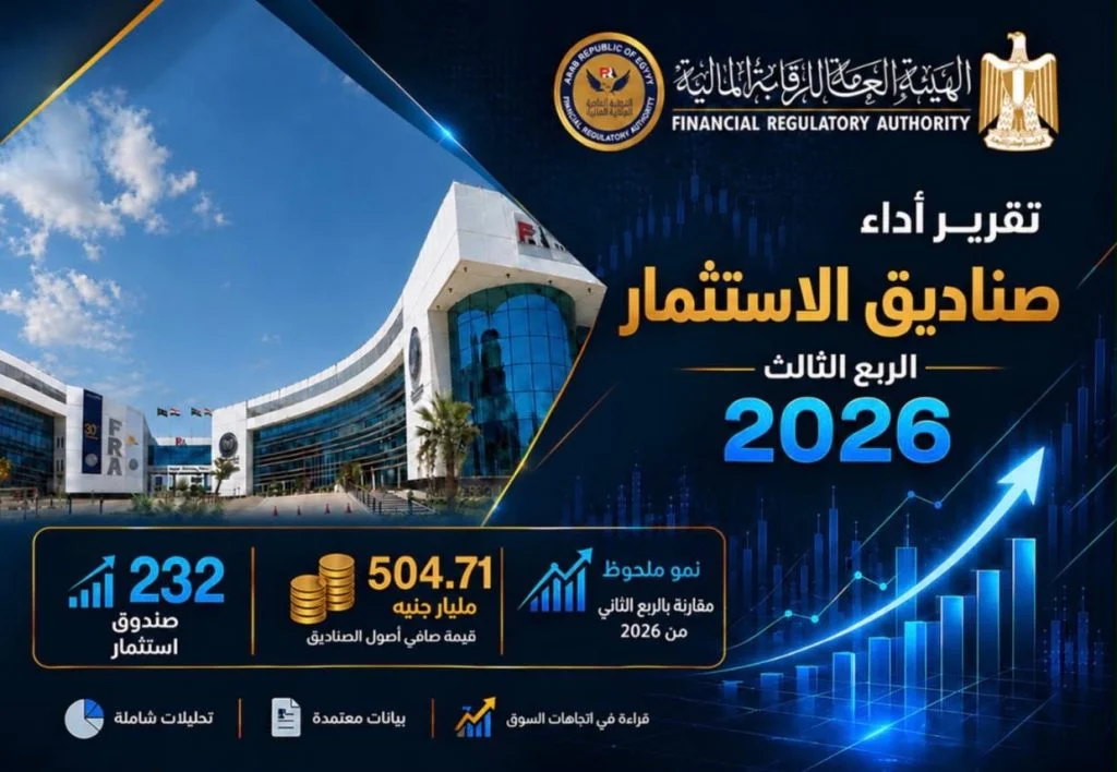 “الرقابة المالية” تصدر تقرير أداء صناديق الاستثمار عن الربع الثالث من عام 2026: صافي الأصول ينمو متجاوزاً نصف تريليون جنيه
